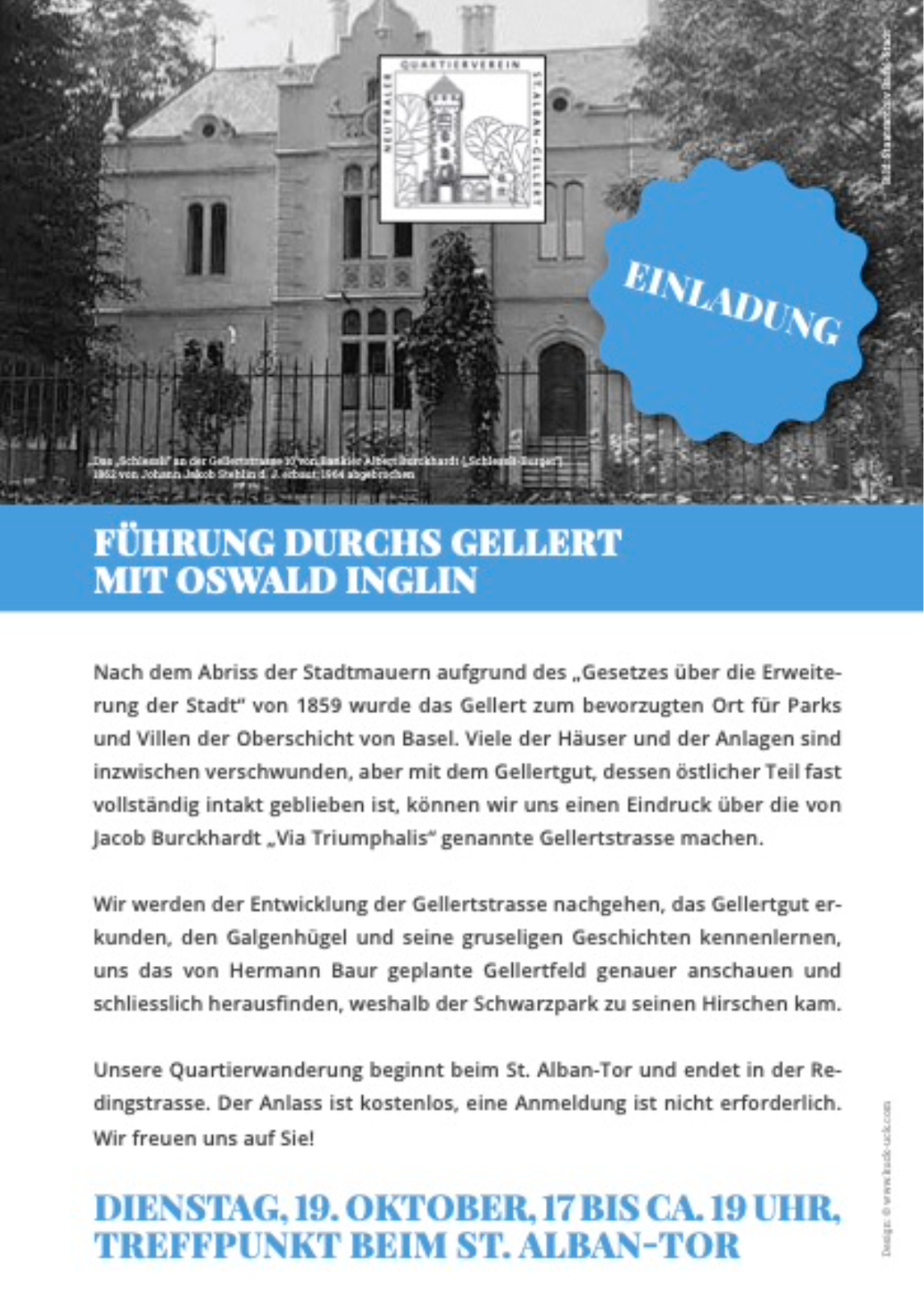 Führungs durchs Gellert mit Oswald Inglin