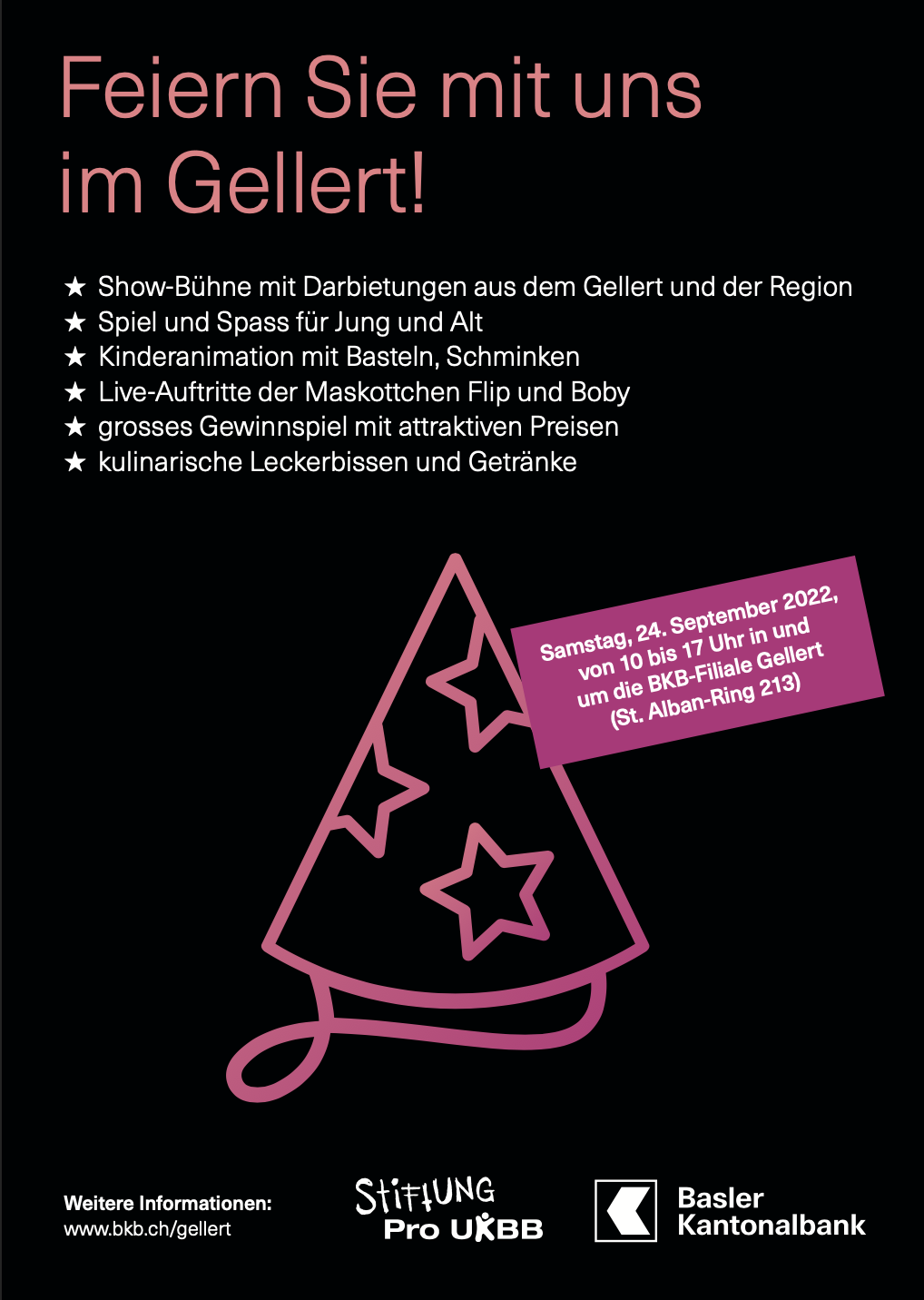 24.9.2022 10-17h: Quartierfest im Gellert