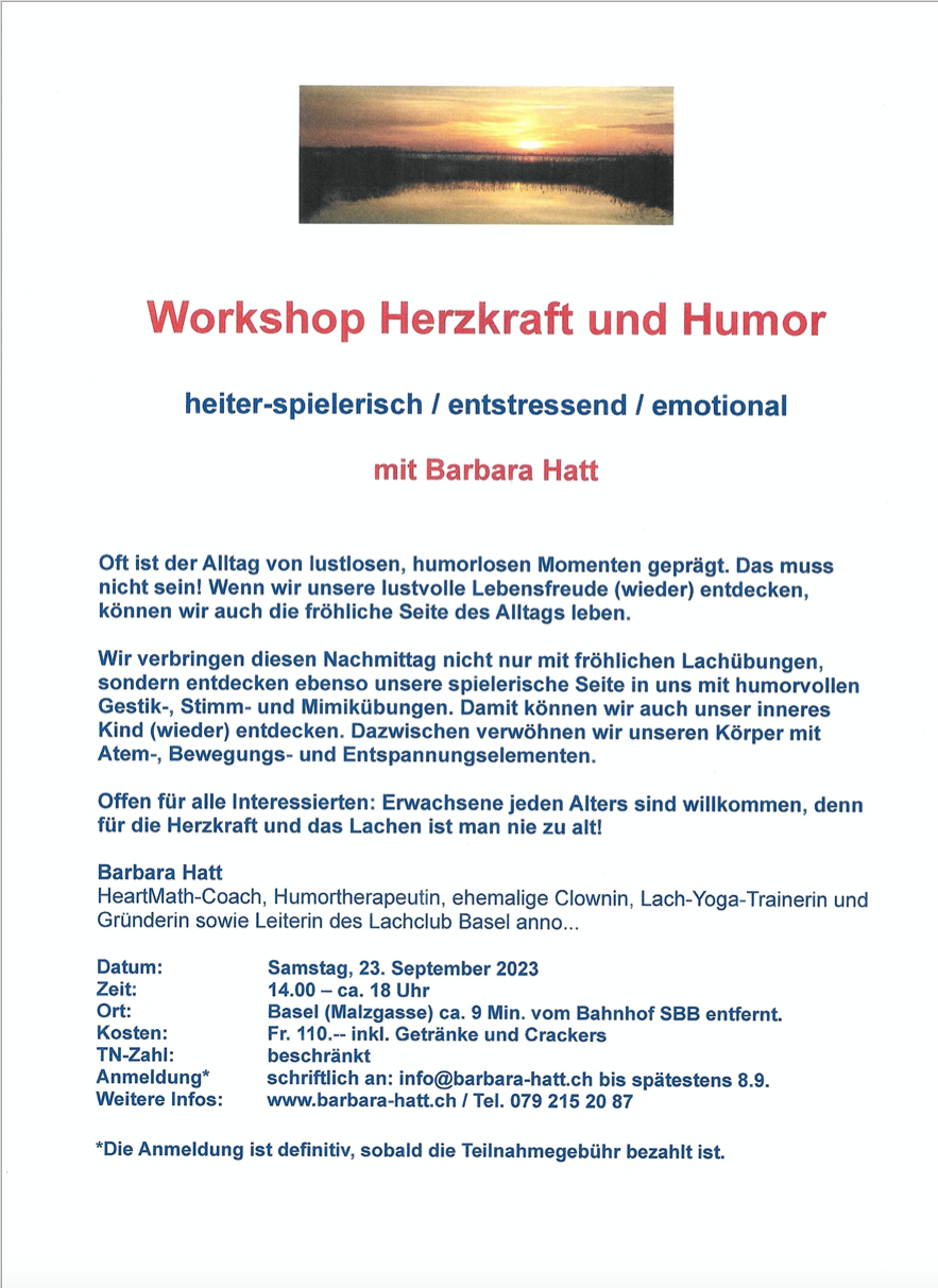 Workshop Herzkraft und Humor