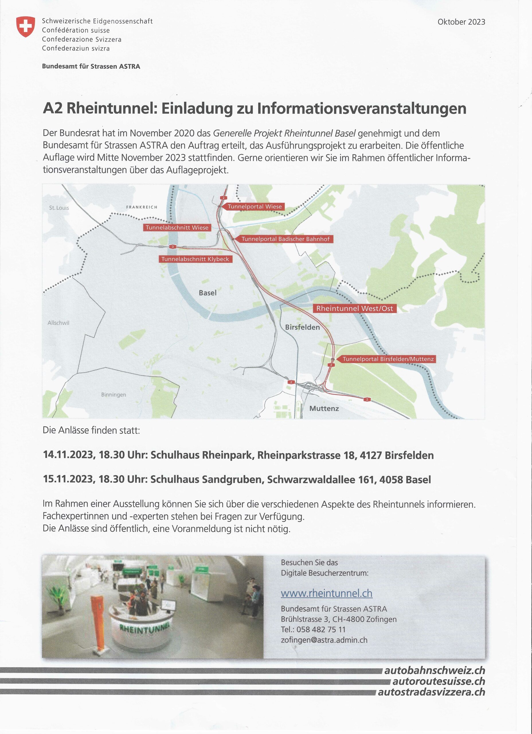 Informationsveranstaltung Rheintunnel