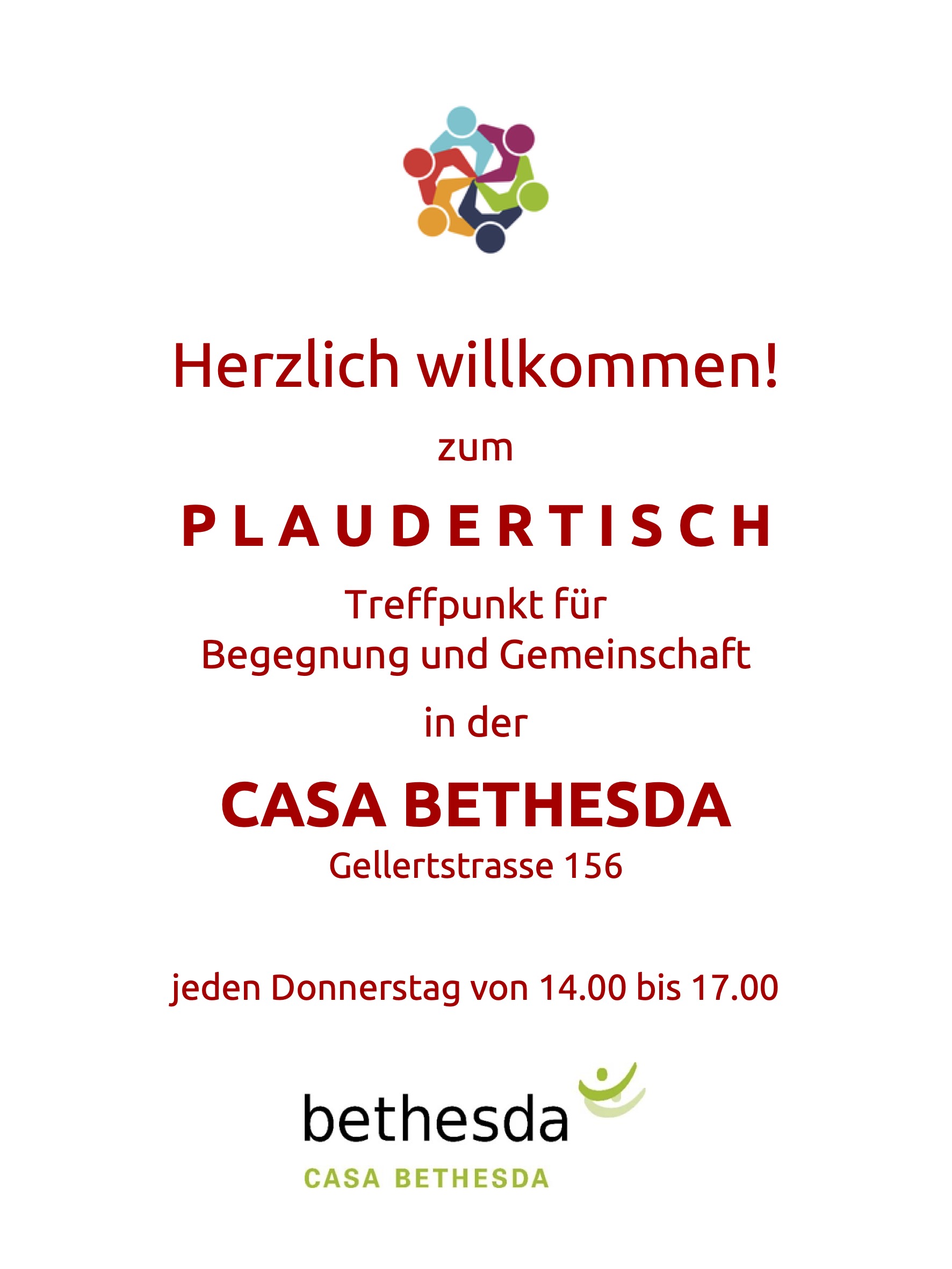Plaudertisch, jeden Donnerstag 14-17h